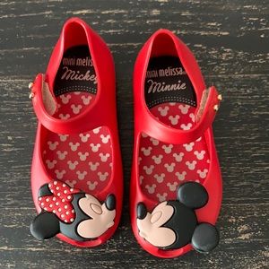 Mini Melissa Mickey & Minnie Toddler Shoes